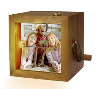 Custom Wooden Flip Book Photo Frame, Personalized Hand-Cranked Animation Album, Creative Gift for Couples Family Friends on Birthday Christmas Anniversary