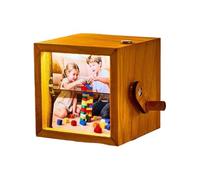 Custom Wooden Photo Flipbook Box with Crank,Personalized Photo Flipbook Animation Box Home Decor (Beech wood)