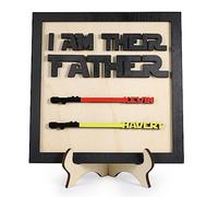 Custom Wooden Plaque with Engraved Family Names - Personalised Fathers Gifts from Daughter or Son - Birthday Gifts for Dad, Grandpa, Step Dad, Husband - Memorial Gifts for Him (2 Names)