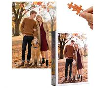 Custom Wooden Puzzles from Photos, Personalized Photo Puzzle 300/500/1000 Piece, Custom Puzzle Gift for Couple, Family and Friends, Family Memory Keepsake