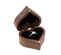 Custom Wooden Wedding Ring Box, Walnut Jewelry Ring Storage Box for Proposal, Anniversary