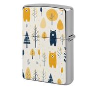 Custom Yellow Bear Pattern Lighter Case Personalized Metal Lighter Cover Holder Reusable Shockproof Protective Lighters Without Insert Gift for Men Women Dad Husband