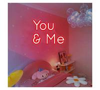 Custom You & Me Neon Signs For Bedroom Dimmable Acrylic Light Up Signs For Wedding,Valentine's Day,Wall Decor Gift(Red,50x37.5CM)