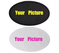 Custom Your Image Print Patch, Personalized Tactical Iron on/Sew on/Hook and Loop Backing Patches for Jackets Add Your Photo/Logo/Text Printing Fabric-Oval