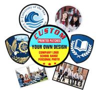 Custom Your Image Print Patch, Personalized Tactical Iron on/Sew on/Hook and Loop Backing Patches for Jackets Add Your Photo/Logo/Text Printing Fabric-Round