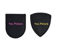 Custom Your Image Print Patch, Personalized Tactical Iron on/Sew on/Hook and Loop Backing Patches for Jackets Add Your Photo/Logo/Text Printing Fabric-Shield(2 Style)