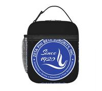 Custom Zeta Phi Beta Logo Blue Lunch Bag for Women Thermal Cooler Insulated Bento Box Beach Camping Travel Waterproof Tote Bags