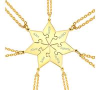 Custom4U Bff Necklace for 7 Custom Family Necklace 7 Names Personalised Birthday Gifts for Women Mum Mother Sister Grandmother Daughter