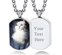 Custom4U Custom Necklace for Urns Locket for Ashes Pets Dog-Personalised Photo Keespsake Memorial Necklace