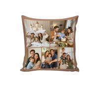 Custom4U Custom Pillow with Picture & Text Two-Sides Customized Photo Pillowcase Personalized Pillowcover Hoom Decor Love Gifts for Adults Kids Pets (Optional Pillow Insert)