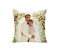 Custom4U Custom Pillow with Picture & Text Two-Sides Customized Photo Pillowcase Personalized Pillowcover Hoom Decor Love Gifts for Adults Kids Pets (Optional Pillow Insert)