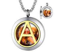 Custom4U Initial Name Necklace for Women-Stainless Steel Letter Locket Necklaces that Holds Pictures-Photo Jewellery for Women