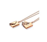 Custom4U Love Letter Necklace Envelope Photo Locket Pendant for Women with Photo Inside & Message Engraved Love Envelope Necklace Present