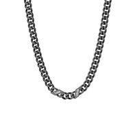 Custom4U Personalised Chain for Men Women, 7mm Black Mens Name Necklace, 2 Names Engraved Stainless Steel Cuban Chain 22"+2" Hypoallergenic Family Necklace for Father Day Birthday Gift