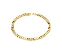 Custom4U Personalised Cuban Link Bracelet for Men, 5mm Width 14K Gold Plated Stainless Steel Customized Chain Bracelet with 6 Names Engraved Jewelry Gifts for Women Mom Wife 6.7 Inches Length