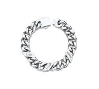 Custom4U Personalised Cuban Link Bracelet for Men, 9mm Width Custom Bracelet with 3 Names Silver Bracelet for Men Name Engraved Stainless Steel Jewelry Gifts for Men Dad Fathers Day 23cm