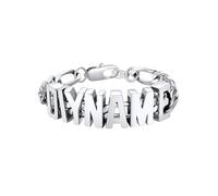 Custom4U Personalised Name Bracelet for Men, 9mm Silver Figaro Bracelet with Letter Custom Initial Name Figaro Chain Stainless Steel Jewelry Gifts for Men Dad Fathers Day Bracelets 7.4 Inches