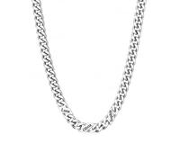 Custom4U Personalised Name Necklace for Men Women, 5mm Silver Cuban Chain, 3 Names Engraved Stainless Steel Adjustable Chain 22"+2" Personalised Dad Necklace Jewelry for Anniversary Father Gift