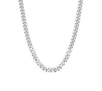 Custom4U Personalised Name Necklace for Women - 7mm Silver Stainless Steel Cuban Chain, 5 Names Engraved Adjustable 16"+2" Personalised Family Necklace Gift for Mum Husband Father