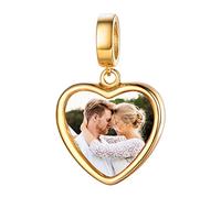 Custom4U Personalised Photo Beads Charm for Bracelet-Unique Birthday Jewellery with HD Picture-Custom Mum Charms for Christmas Mothers Day