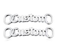 Custom4U Personalised Shoelaces Buckle Stainless Steel Custom Nameplate Charms for Shoe Sneakers Accessory Gift for Men Women