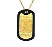 Custom4U Personalised St Christopher Pendant Necklace for Men Boys,Travel's Prayer Protection Jewellery Gifts for Men Boys,St.Christopher/Michael/Florian Choices (with Gift Box)