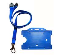 Customcard Lanyard Neck Strap ID Card Holder - Blue