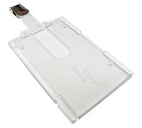 Customcard ltd® 1 x Badge Buddy Vertical Enclosed ID Card Pass Badge Holders & Crocodile Badge Clip