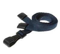 Customcard ltd 10 x Navy Neck Lanyard for ID Badges with Safety Breakaway Clip
