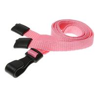 Customcard ltd 10 x Pink Neck Lanyard for ID Badge Holders with Safety Breakaway Clip