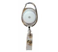 Customcard ltd® 6 x Premier White Yo Yo Badge Reel Identity ID Card Pass Badge Holder