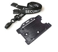 Customcard ltd¨ Black Security Lanyard with Black Security Badge Holder Open Faced