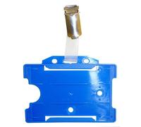 Customcard ltd® Blue ID Card Holder with Clip (Pack of 10) ID Badge Holder