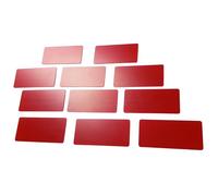 Customcard Ltd Chalkboard Write on Reusable Name Badges RED (Pack of 10) with pin (badgepinonly)