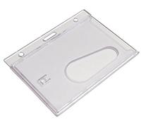 Customcard ltd® Clear Enclosed ID Card Badge Holder Pack of 10