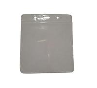 Customcard ltd Clear, Transparent, Flexible, Visitor, Staff, Name Badge, ID Card, ID Badge Pocket PVC Plastic Wallet, Extra Large Size (Badge Insert Size 110mm x 100mm) Pack of 2