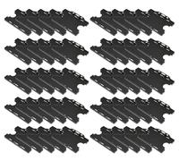 Customcard Ltd Double-Sided ID Card Holder - Secure, Black Plastic for 2 Credit-Sized Cards (85mm x 54mm) - Durable, Lightweight for Work, School, Events- ID Card Holder for Lanyard (Black,Pack of 50)