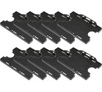 Customcard Ltd Double-Sided ID Card Holder - Secure, Black Plastic for 2 Credit-Sized Cards (85mm x 54mm) - Durable, Lightweight for Work, School, Events- ID Card Holder for Lanyard (Black,Pack of 10)
