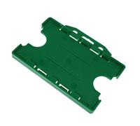 Customcard Ltd Double-Sided ID Card Holder - Secure, Green Plastic for 2 Credit-Sized Cards (85mm x 54mm) - Durable, Lightweight for Work, School, Events- ID Card Holder for Lanyard (Green, Pack of 1)