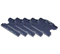 Customcard Ltd Double-Sided ID Card Holder - Secure, Navy Plastic for 2 Credit-Sized Cards (85 x 54mm) - Durable, Lightweight for Work, School, Events- ID Card Holder for Lanyard (Navy, Pack of 5)