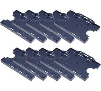 Customcard Ltd Double-Sided ID Card Holder - Secure, Navy Plastic for 2 Credit-Sized Cards (85 x 54mm) - Durable, Lightweight for Work, School, Events- ID Card Holder for Lanyard (Navy, Pack of 10)