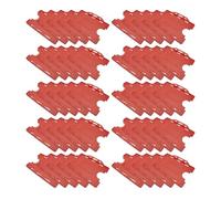 Customcard Ltd Double-Sided ID Card Holder - Secure, Red Plastic for 2 Credit-Sized Cards (85mm x 54mm) - Durable, Lightweight for Work, School, Events- ID Card Holder for Lanyard (Red, Pack of 50)