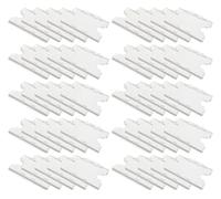 Customcard Ltd Double-Sided ID Card Holder - Secure, White Plastic for 2 Credit-Sized Cards (85 x 54mm) - Durable, Lightweight for Work, School, Events- ID Card Holder for Lanyard (White, Pack of 50)