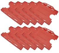 Customcard ltd¨ Double Sided ID Card Holder Two Sided Badge Holder Red (Pack of 10)