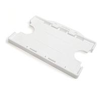 Customcard ltd® Double Sided ID Card Holder Two Sided Badge Holder White (Pack of 1)
