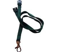 Customcard ltd® Green Neck Lanyard Metal Clip with Safety Breakaway Clip (Pack of 25)