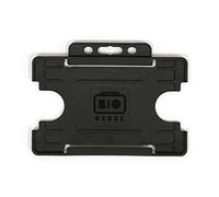 Customcard Ltd ID Card Holders - Card Holder Black - Plastic Card Holder for Lanyard - ID Badge Holder for Men & Women - Ideal for Credit Card & Disabled Badge Holder - Secure & Durable (Pack of 1)