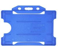 Customcard Ltd ID Card Holders - Card Holder Blue - Plastic Card Holder for Lanyard - ID Badge Holder for Men & Women - Ideal for Credit Card & Disabled Badge Holder - Secure & Durable (Pack of 50)