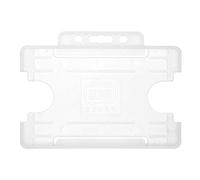 Customcard Ltd ID Card Holders - Card Holder Clear - Plastic Card Holder for Lanyard - ID Badge Holder for Men & Women - Ideal for Credit Card & Disabled Badge Holder - Secure & Durable (Pack of 50)