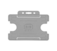 Customcard Ltd ID Card Holders - Card Holder Grey - Plastic Card Holder for Lanyard - ID Badge Holder for Men & Women - Ideal for Credit Card & Disabled Badge Holder - Secure & Durable (Pack of 5)